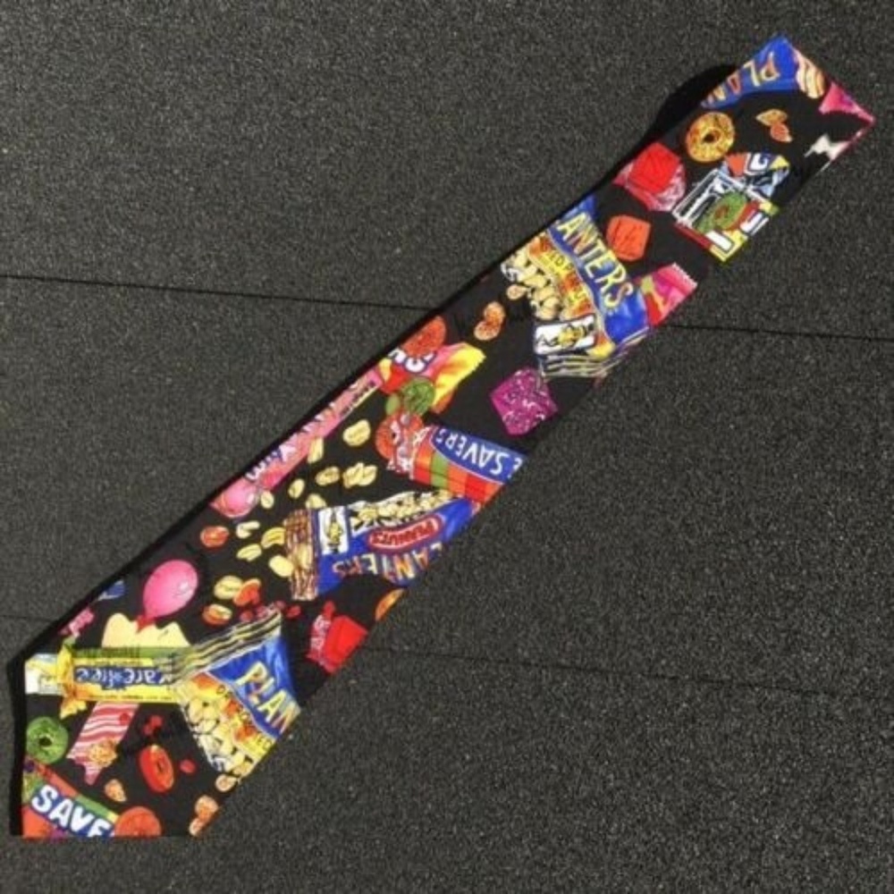 Nicole Miller Planters Life Savers Care Free Chocolate Sweets Candy Silk Tie